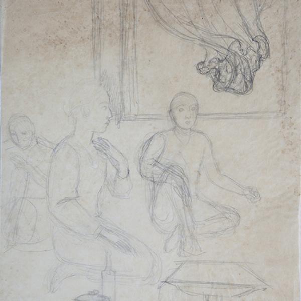 Figuras alrededor de una mesa